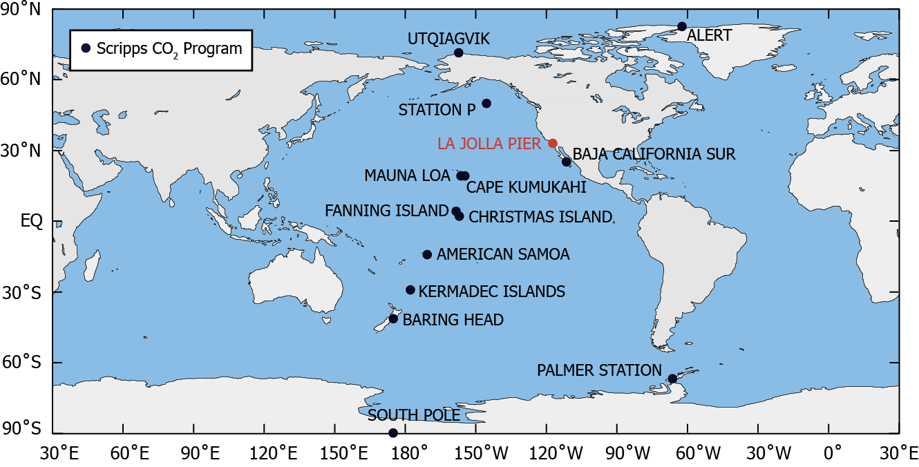 Map of La Jolla Pier, California