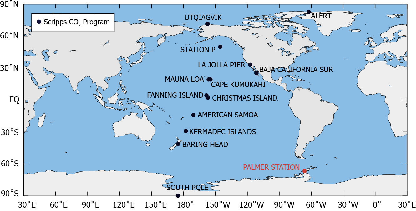 Map of Palmer Station, Antarctica
